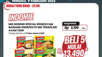 Borong 5 Bungkus Mi Instan di Transmart Full Day Sale Murah Banget, Cuma Rp 13 Ribuan