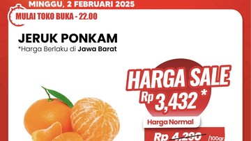 Jeruk Ponkam Diskon Gede-gedean di Transmart Full Day Sale