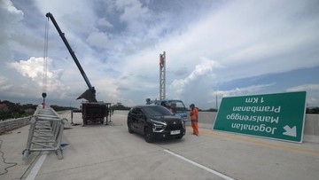 Begini Persiapan Jalan Tol Fungsional Prambanan-Kalasan untuk Mudik