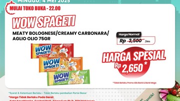 Cuma di Transmart Full Day Sale, Beli Spageti Rp 2.650
