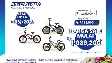 Sepeda Anak Dibanderol Mulai Rp 1 Jutaan di Transmart Full Day Sale