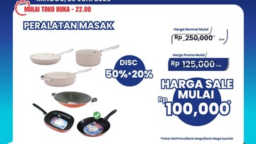 Cari Peralatan Masak? Buruan ke Transmart Full Day Sale, Lagi Banting Harga