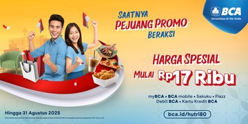 HUT Ke-80 RI, BCA Tawarkan Promo Rp 17 Ribu di Puluhan Merchant Pilihan