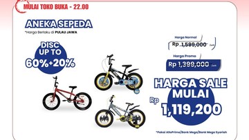 Diobral! Beli Sepeda di Transmart Full Day Sale Jadi Semurah Ini