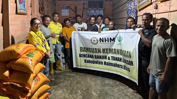 NHM Beri Bantuan bagi Warga Terdampak Banjir & Longsor di Halut-Halbar