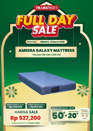 Berkah Lebaran! Beli Kasur di Transmart Full Day Sale Kini Rp 500 Ribuan