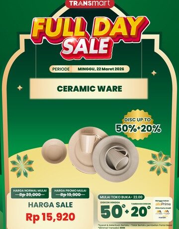 Beli Peralatan Makan & Minum di Transmart Full Day Sale Bisa Semurah Ini