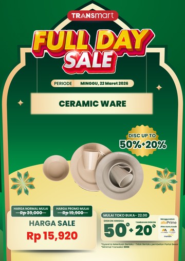 Beli Peralatan Makan & Minum di Transmart Full Day Sale Bisa Semurah Ini