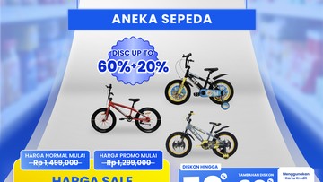 Aneka Sepeda Banting Harga di Transmart Full Day Sale, Serbu!